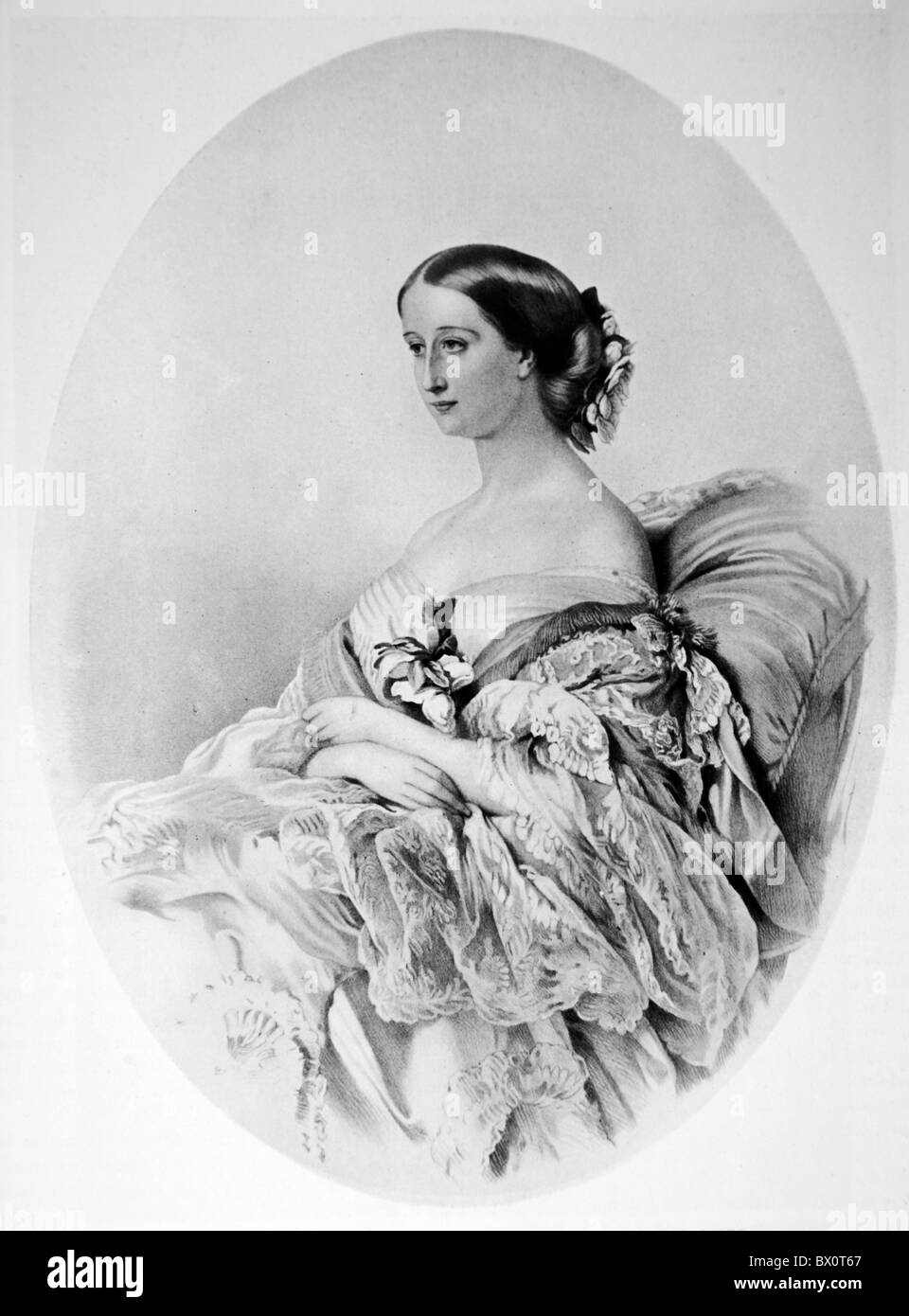 Portrait Empress Eugénie de Montijo Stock Photo - Alamy