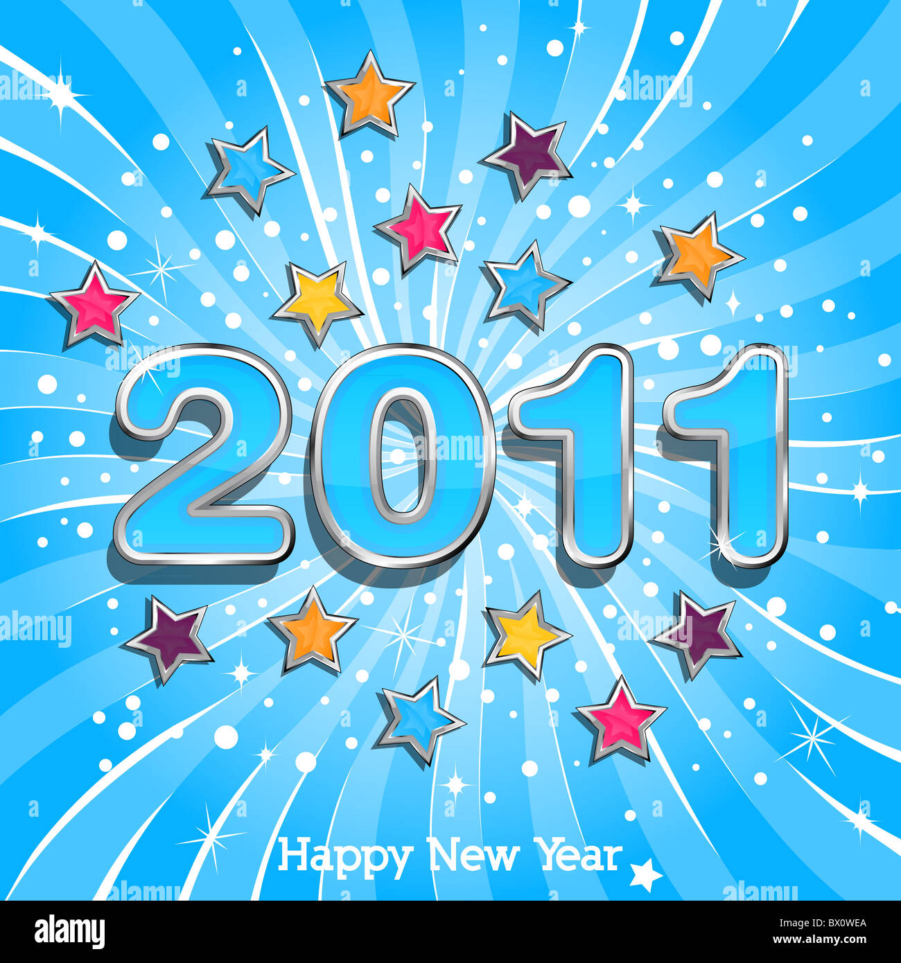 New Year 2011 background Stock Photo