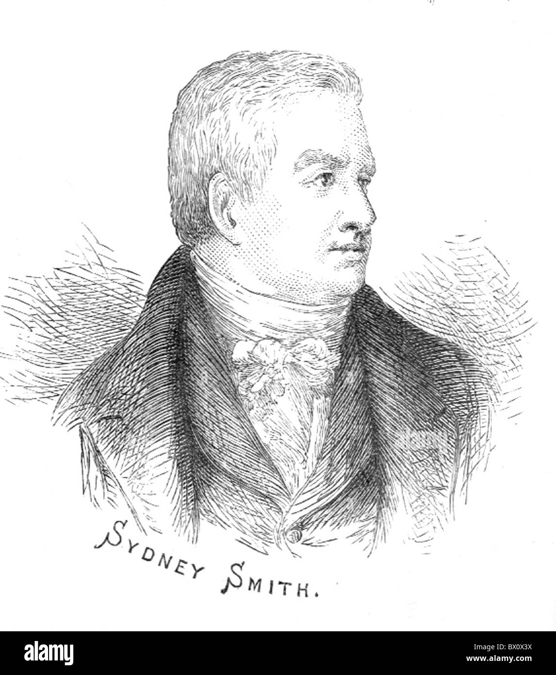 Archive image of historical literary figures. This is Sydney Smith. Sydney Smith (3 June 1771 – 22 February 1845) was an English wit, writer and Anglican cleric. From the archives of Press Portrait Service (formerly Press Portrait Bureau) Stock Photo