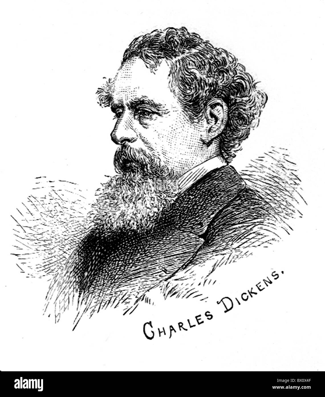 Portrait Of Charles Dickens 1870 Drawing by English School  Fine Art  America