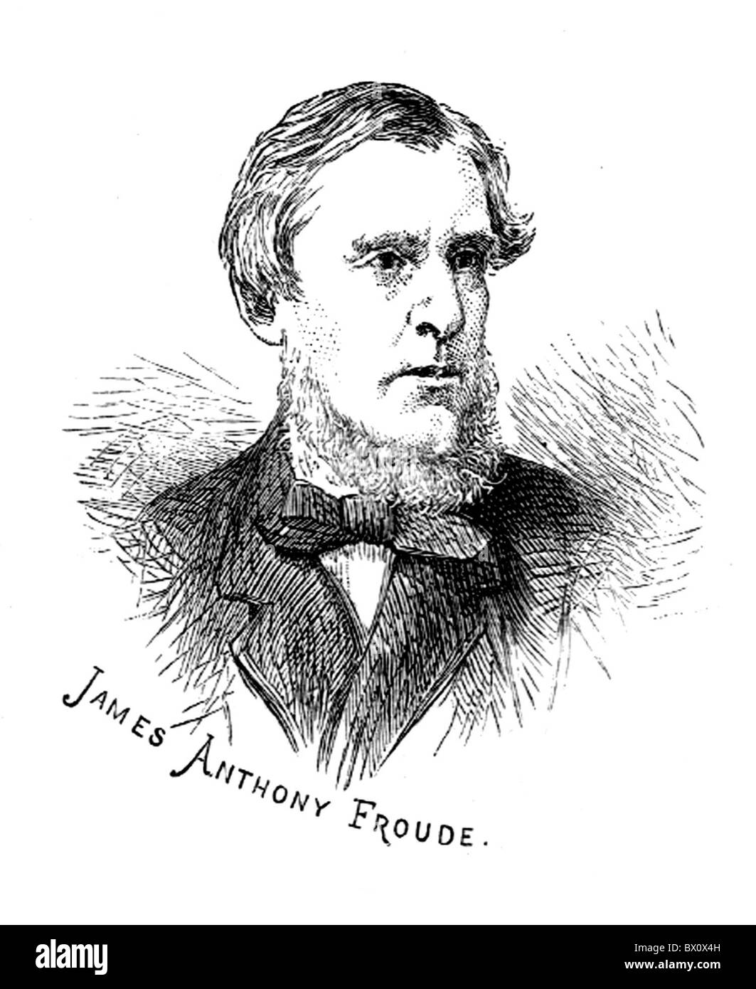 Archive image of historical literary figures. This is James Anthony Froude. Stock Photo