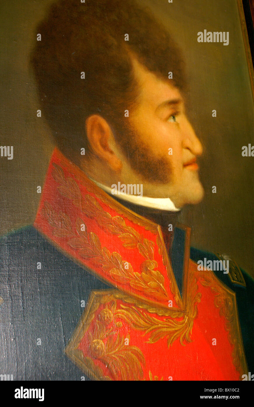 Oil painting of Ignacio Allende, Museo Historico de San Miguel de Allende in San Miguel de Allende, Mexico. Stock Photo
