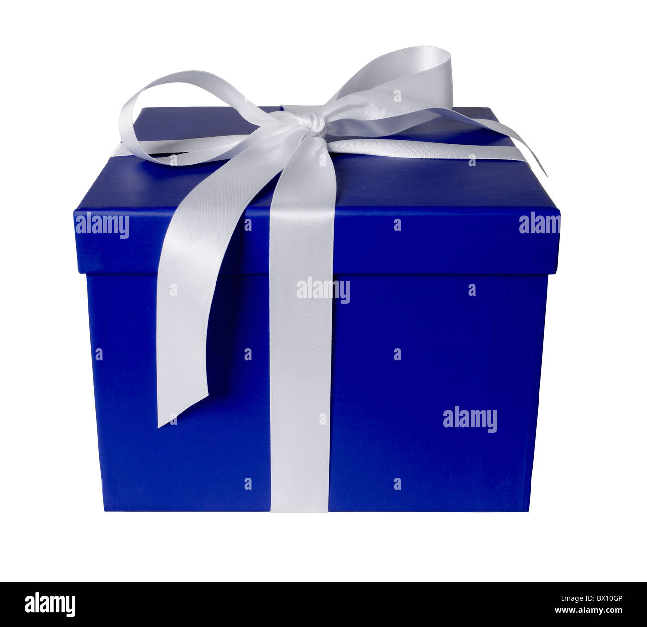 blue gift box Stock Photo