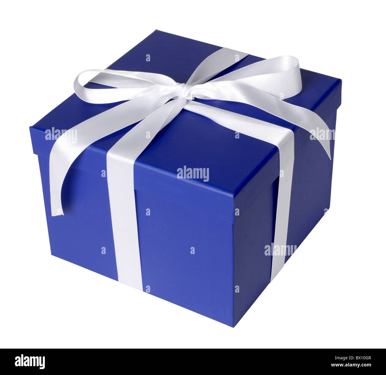 blue gift box Stock Photo