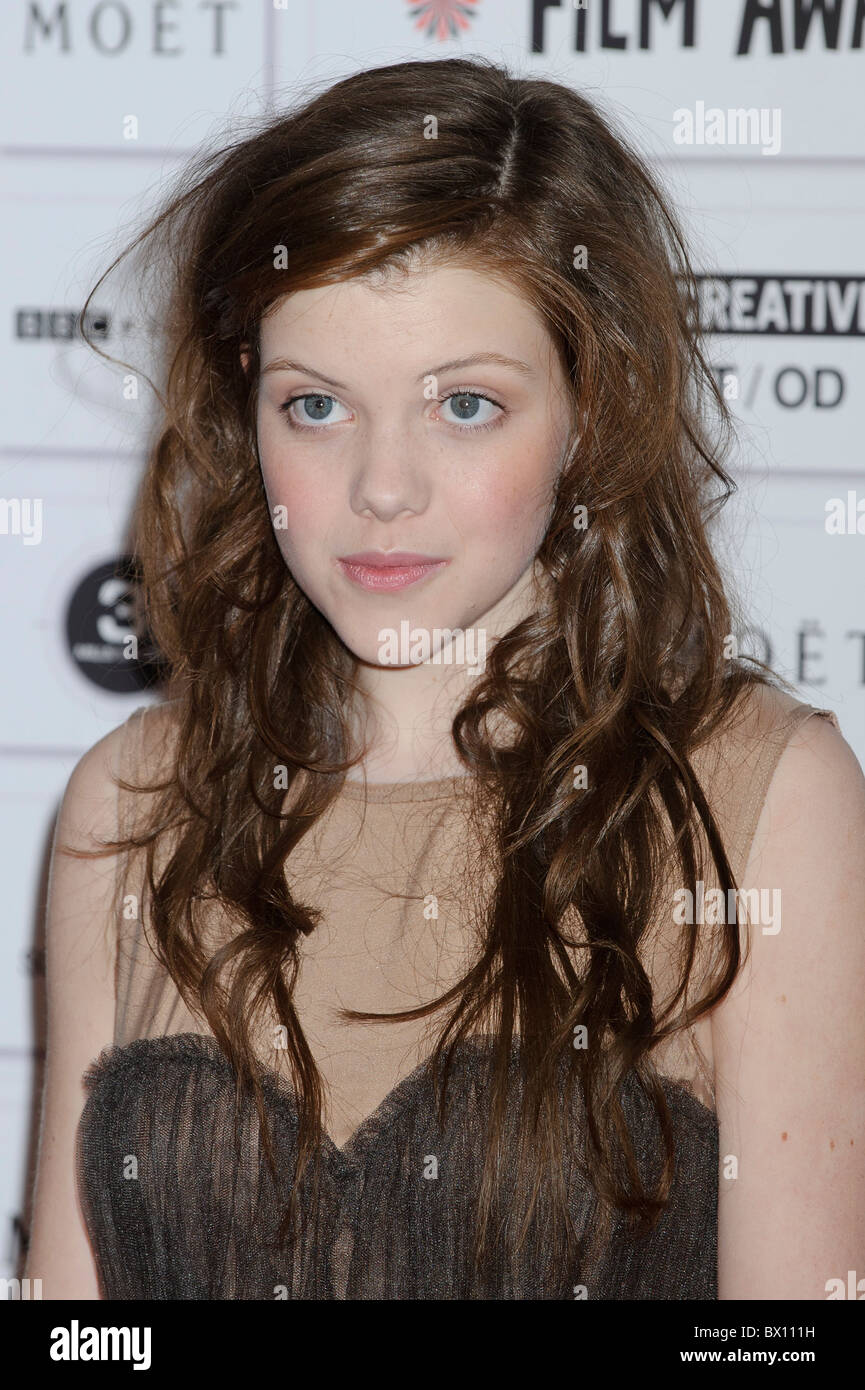 Georgie Henley attends the Moet Independent Film Awards, Old Billingsgate Market, London, 5th December 2010. Stock Photo