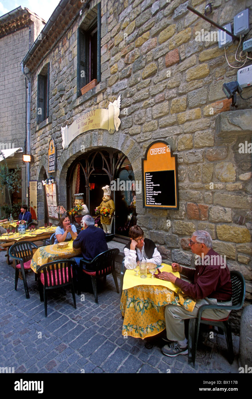 French restaurant, creperie, Le Vieux Four, French food, French food and  drink, French cuisine, La Cite, Carcassonne, Languedoc-Roussillon, France  Stock Photo - Alamy