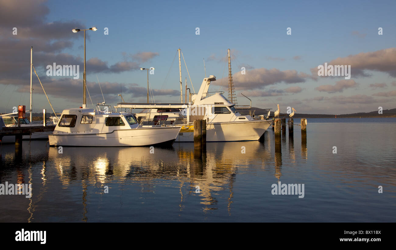 The marina at Oyster Harbour in Albany, Western Australia. Stock Photo