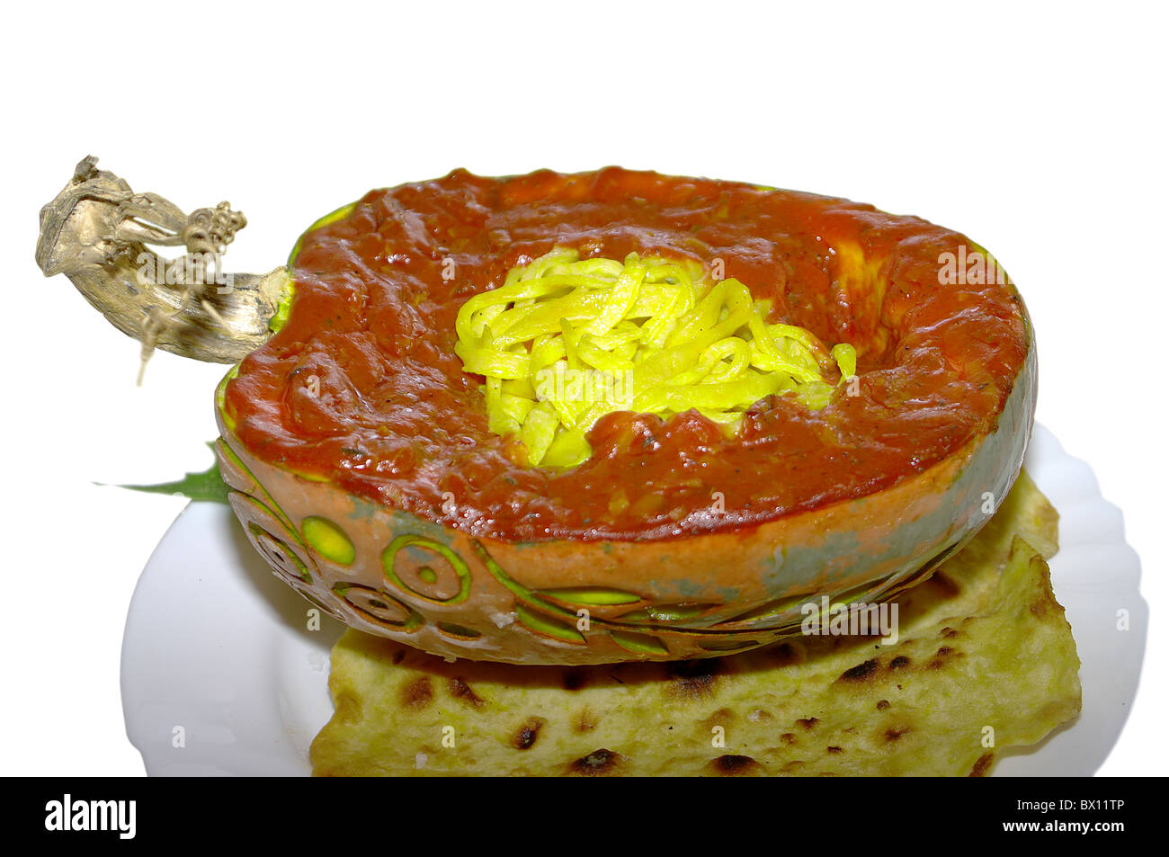 dish with pumpkin Stock Photo