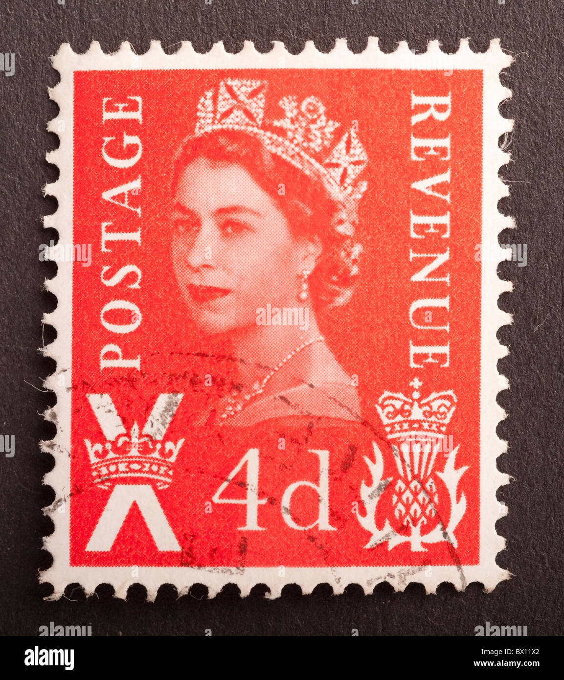 UK, Scottish Postage Stamp 4d Stock Photo Alamy