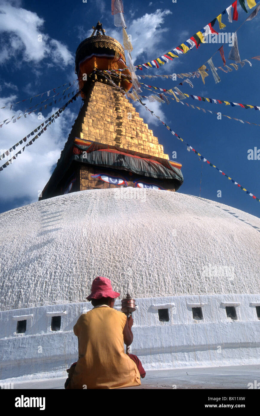 Boudhanath Stupa Kathmandu Nepal Stock Photo