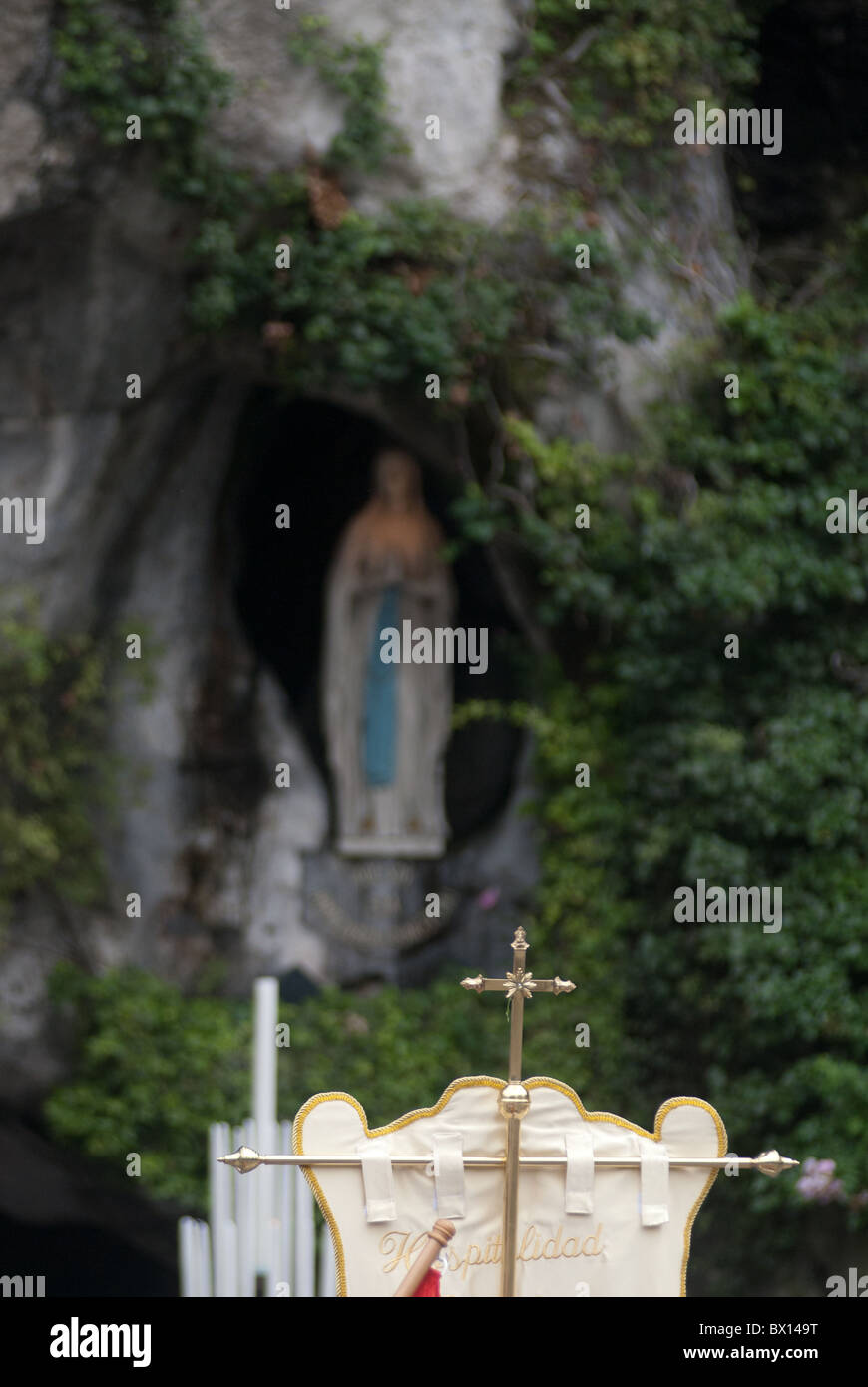 The grotto of Saint Bernadette at Lourdes Stock Photo - Alamy