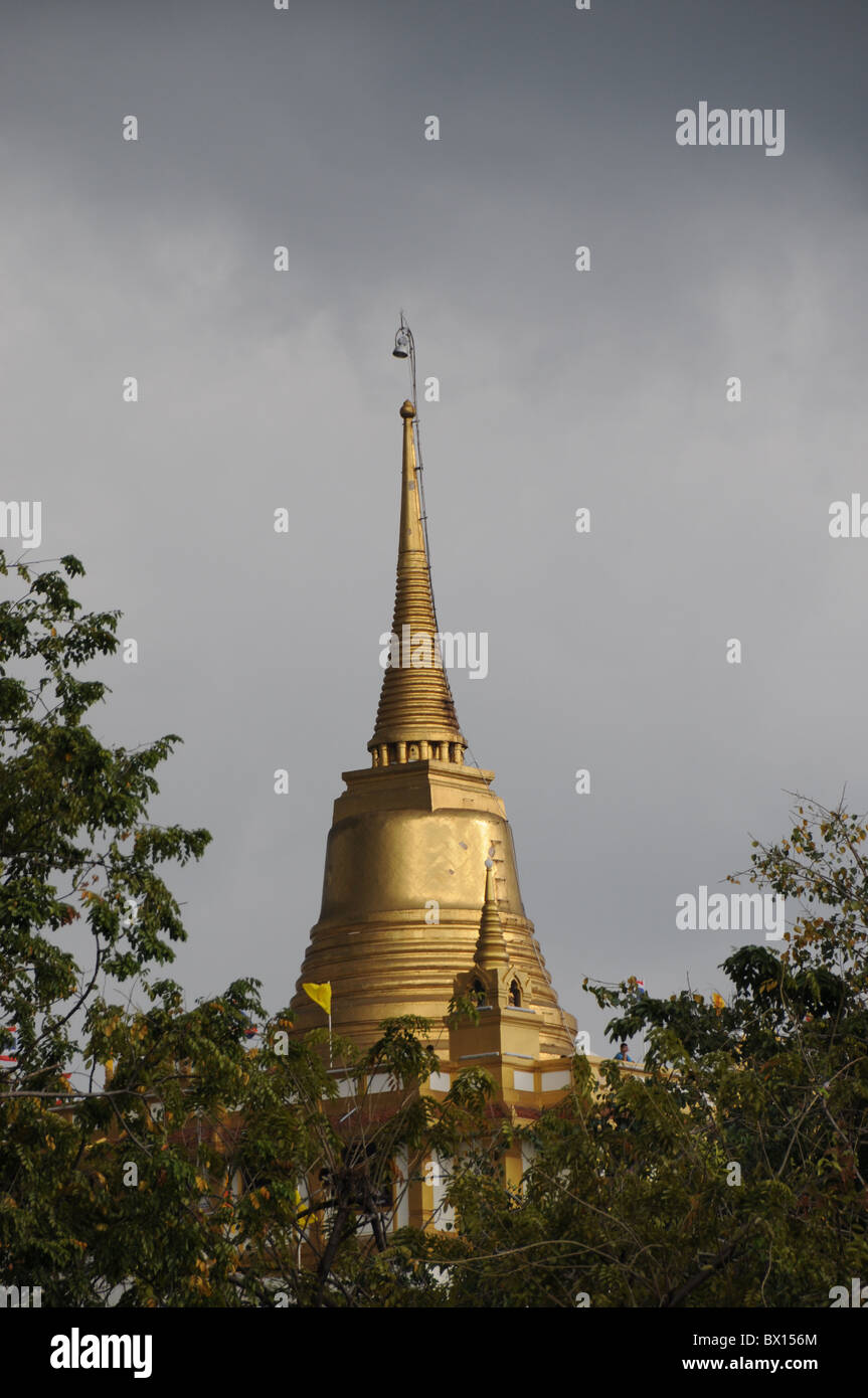 Golden Mount Temple in Bangkok Stock Photo