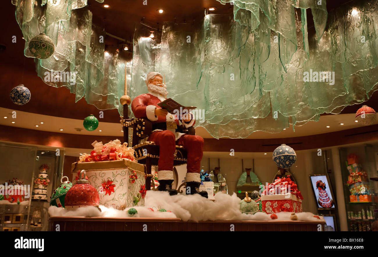 Santa Claus Display, Bellagio Hotel, Las Vegas, Nevada Stock Photo - Alamy