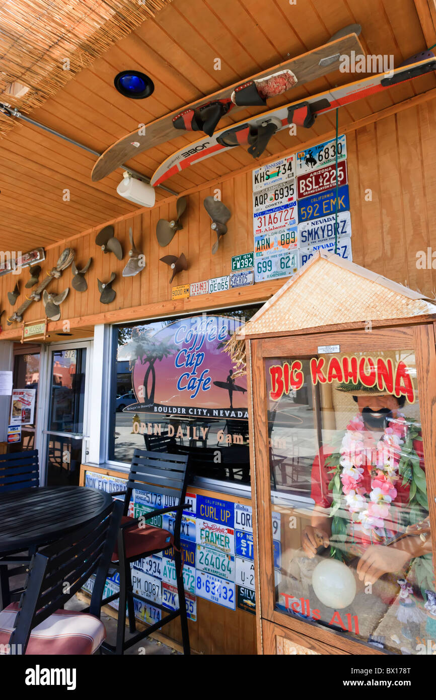Tourist eccentric coffee shop, Boulder City, Nevada Stock Photo Alamy