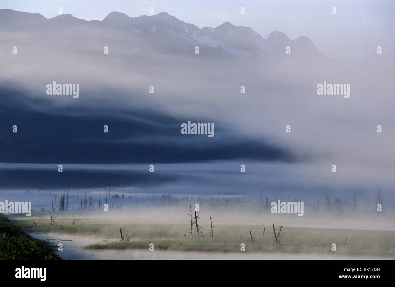 Alaska Chugach Mountains Placer River Valley Kenai Peninsula Morning