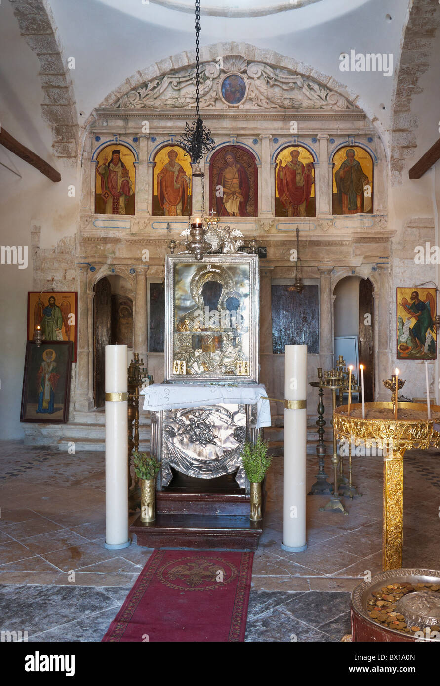 Greece - Zakynthos Island, Ionian Sea, Byzantine church at Skopos Stock Photo