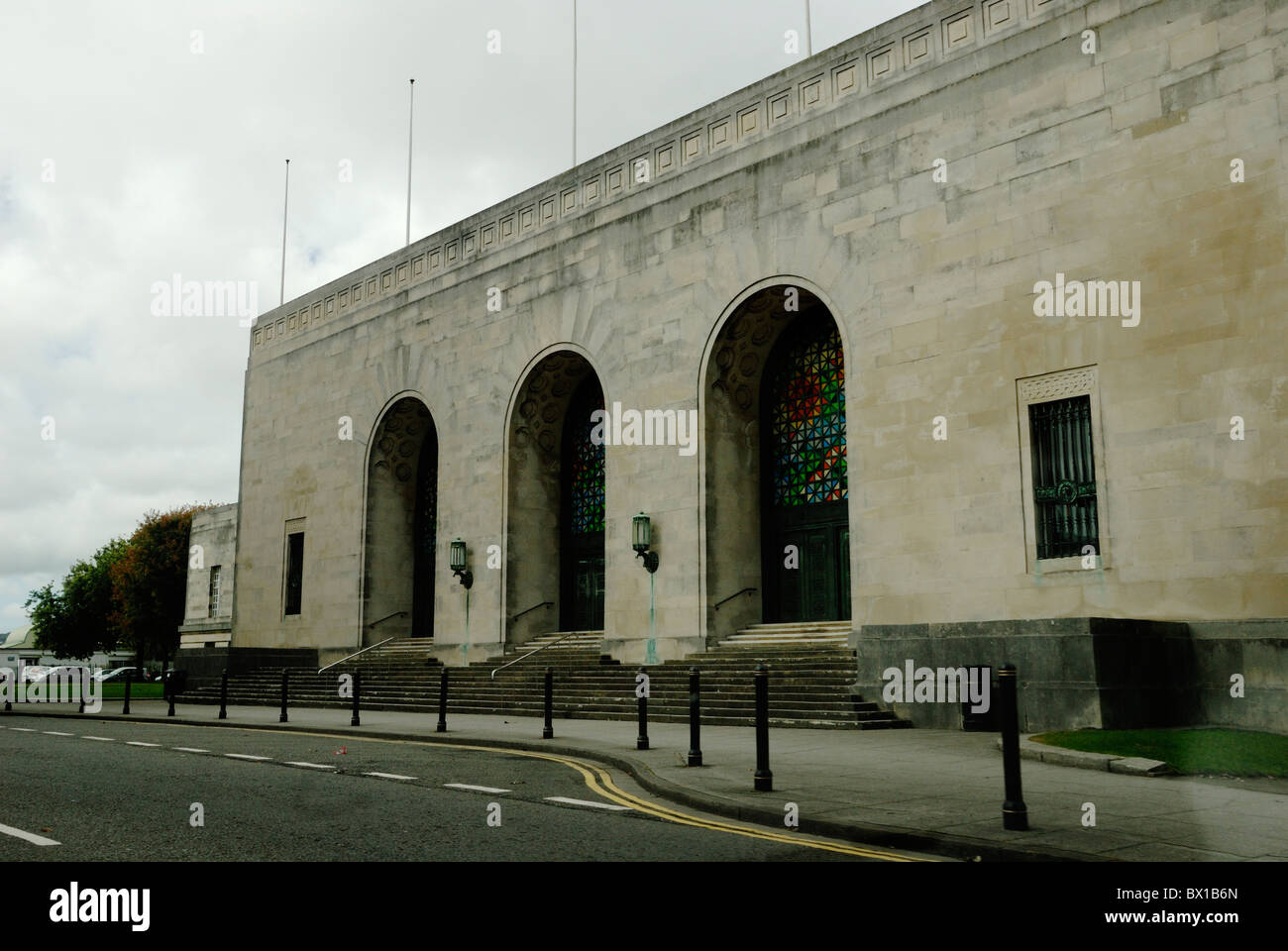 Main entrance to the Guildhall and Brangwyn Hall, Swansea, Wales Stock Photo