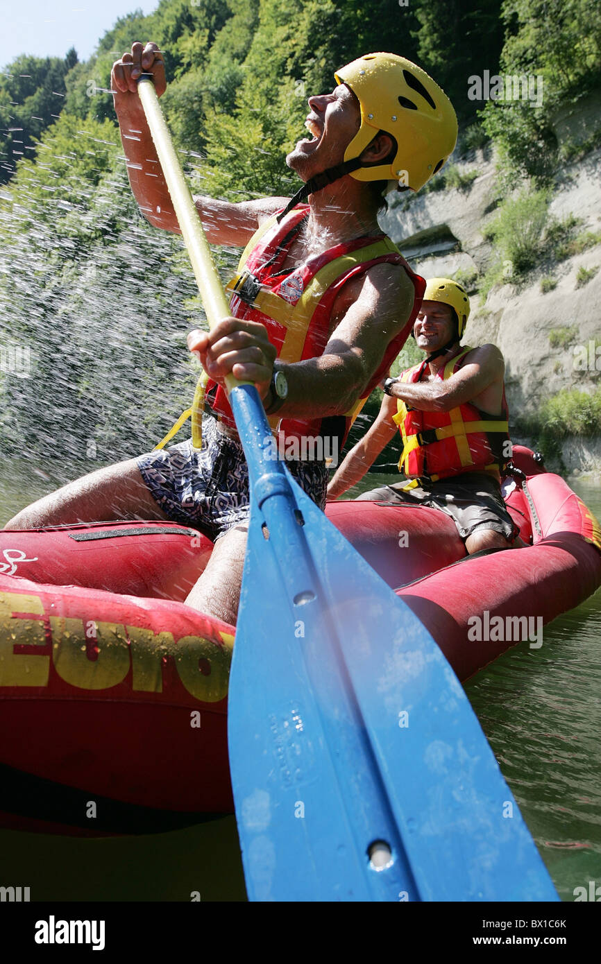 Water sport Rafting rafting Boat rubber dinghy life raft action group splash fun joke sports