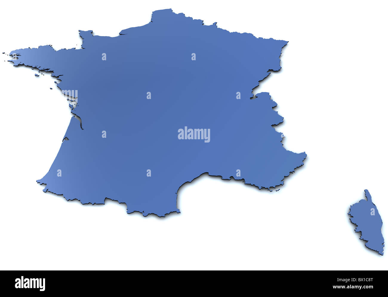 Map of France Stock Photo