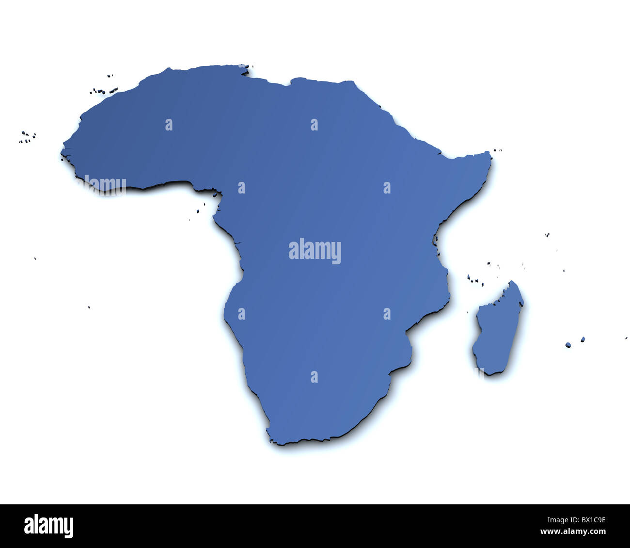 The Shape Of The African Continent Stock Photos & The Shape Of The