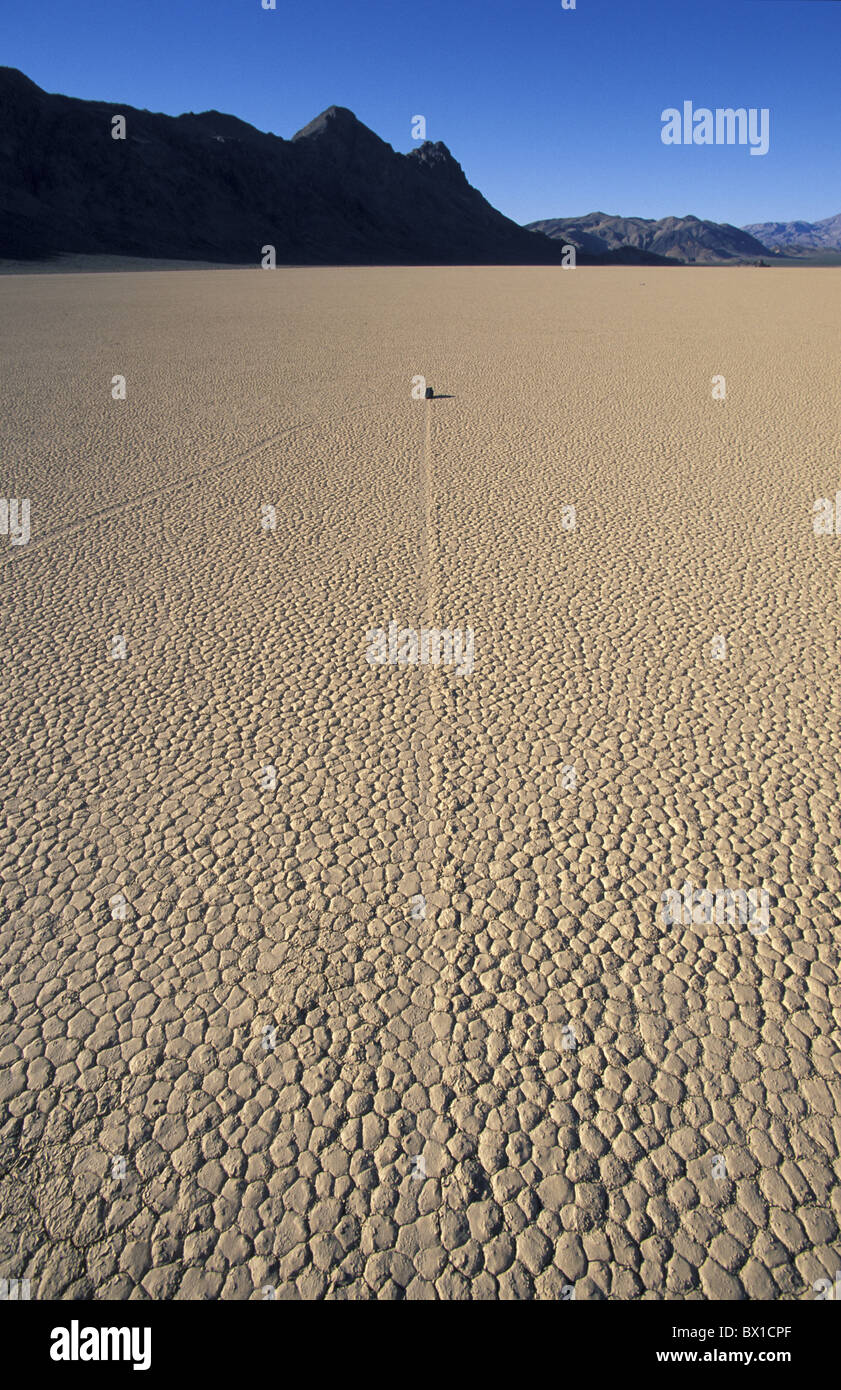 California Death Valley national park Sliding Rocks at the Racetrack ...