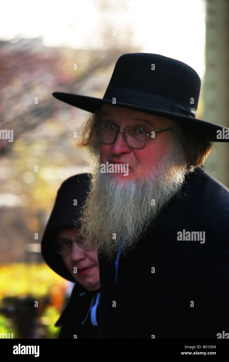 blue dress for baby girl Amish woman wearing a black dress with a white apron and cap (Lauren 0809) main image 0