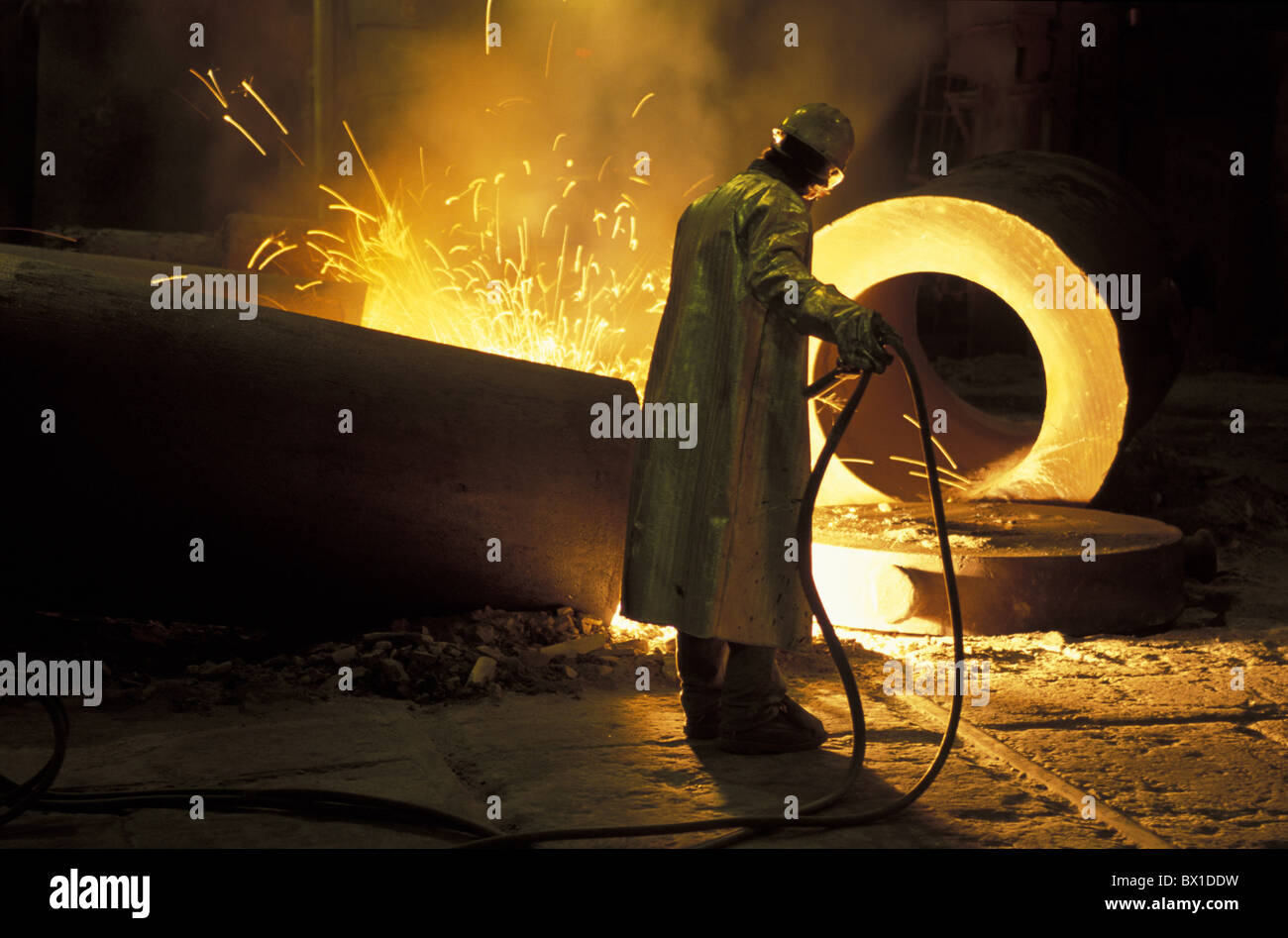 A.Fink Sons Company Chicago Illinois Steel Mill USA America United States industry workers steel steel in Stock Photo