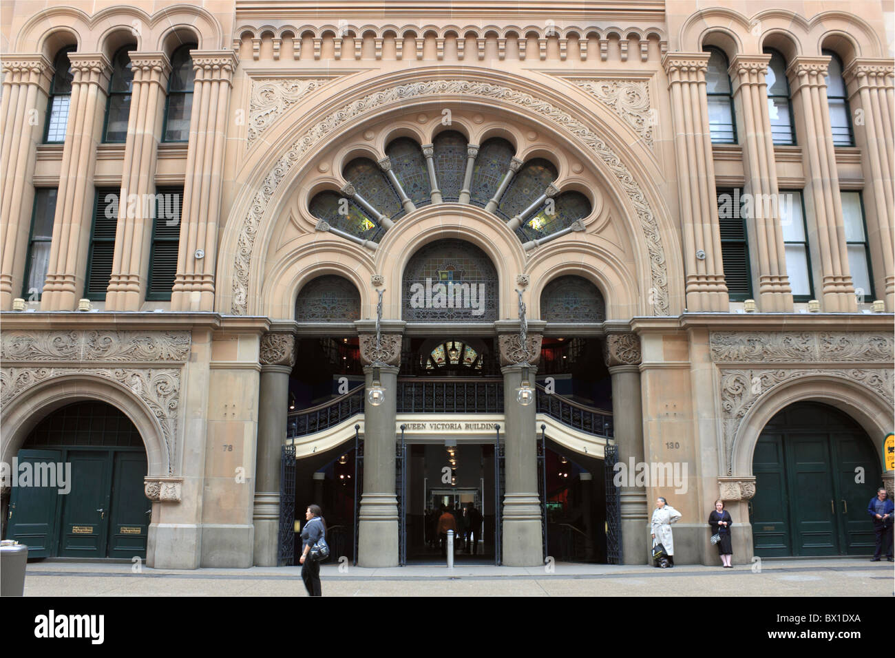 York Street entrance of Queen Victoria Building, George Street, Sydney, New South Wales, NSW, Australia, Australasia Stock Photo