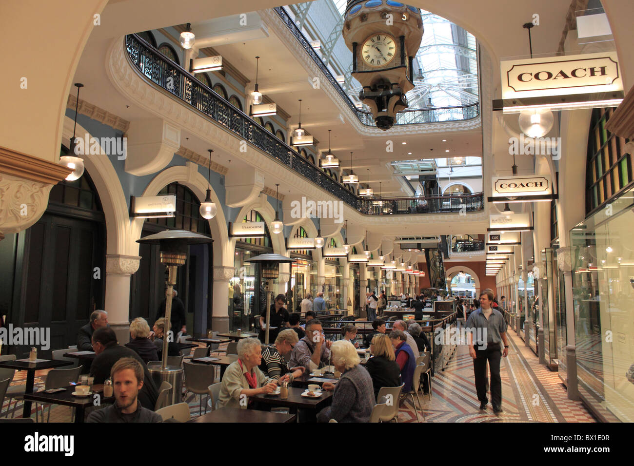 Upmarket luxury shopping arcade at Queen Victoria Building,