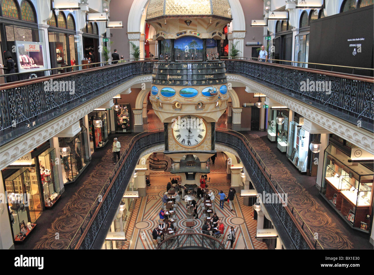 Upmarket luxury shopping arcade at Queen Victoria Building,