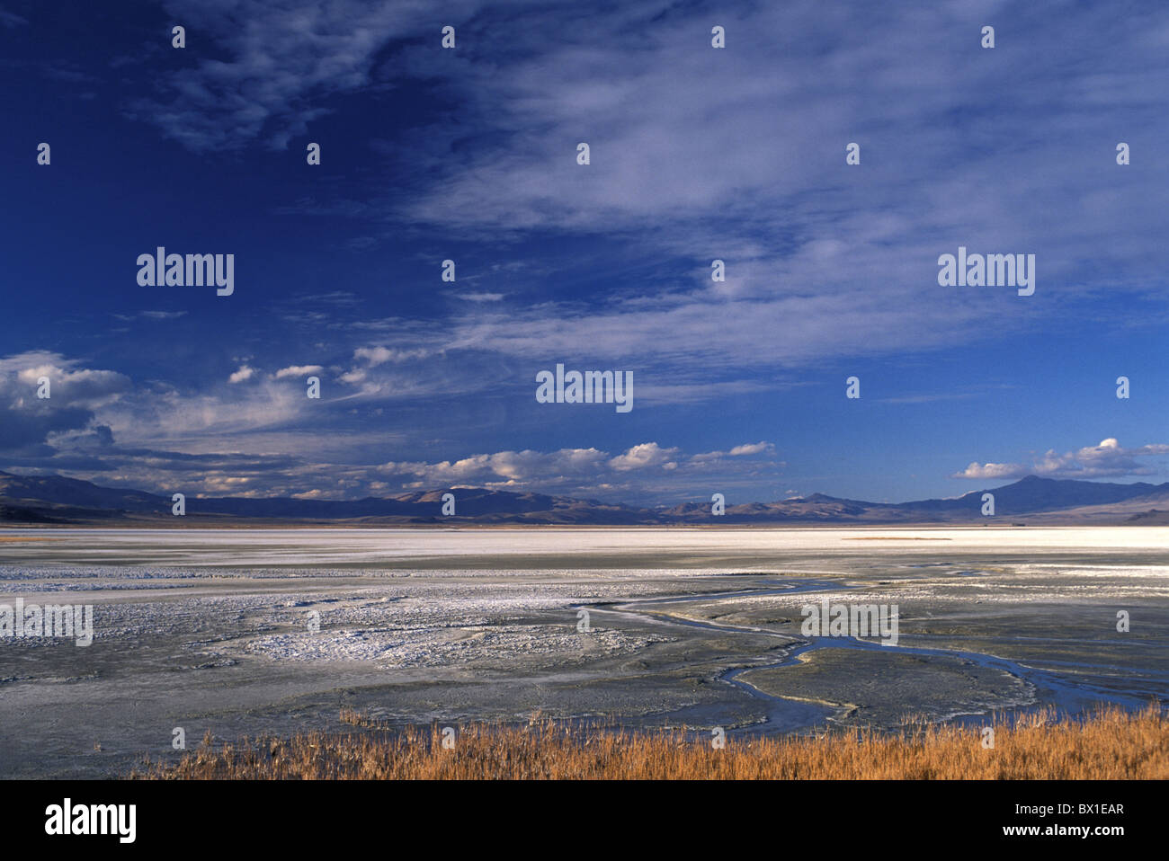 Black Rock Desert Nevada USA America United States landscape salt lake desert Stock Photo