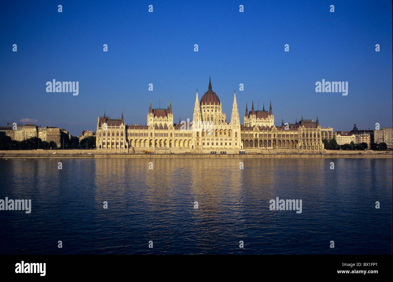 Budapest architecture government building Hungary Europe parliament building river Danube Stock Photo