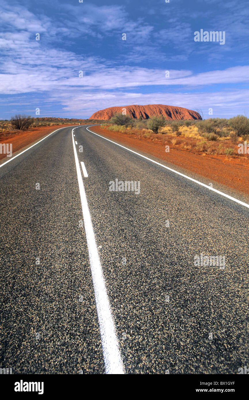 Australia Northern Territory Ayers Rock Australia Ayers Rock Color Colour Desert Deserted Deserts Geologica Stock Photo