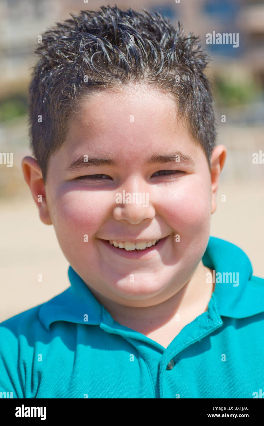 Portrait of a happy boy smiling Stock Photo