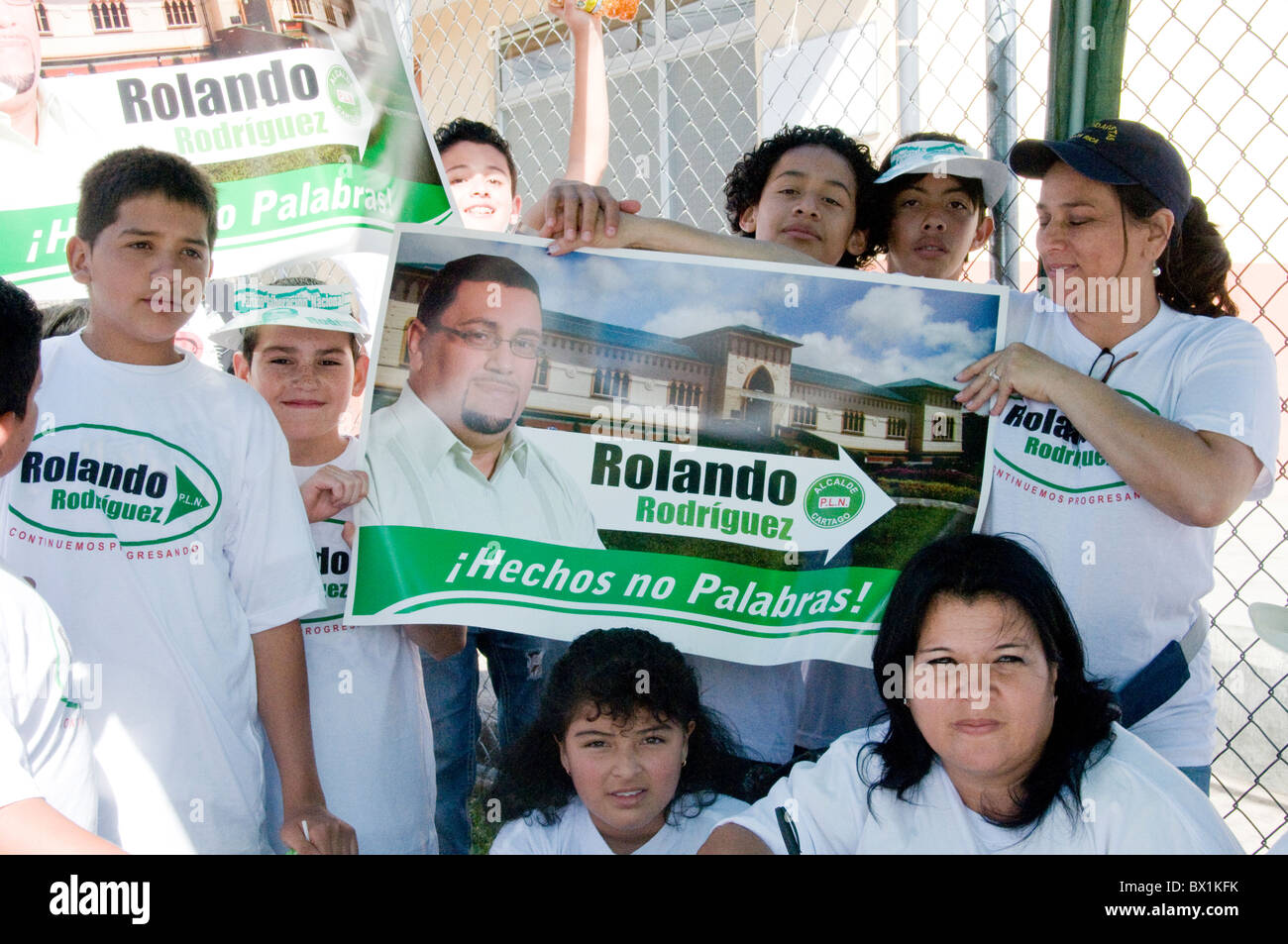 Supporters Municipal Elections Costa Rica Stock Photo