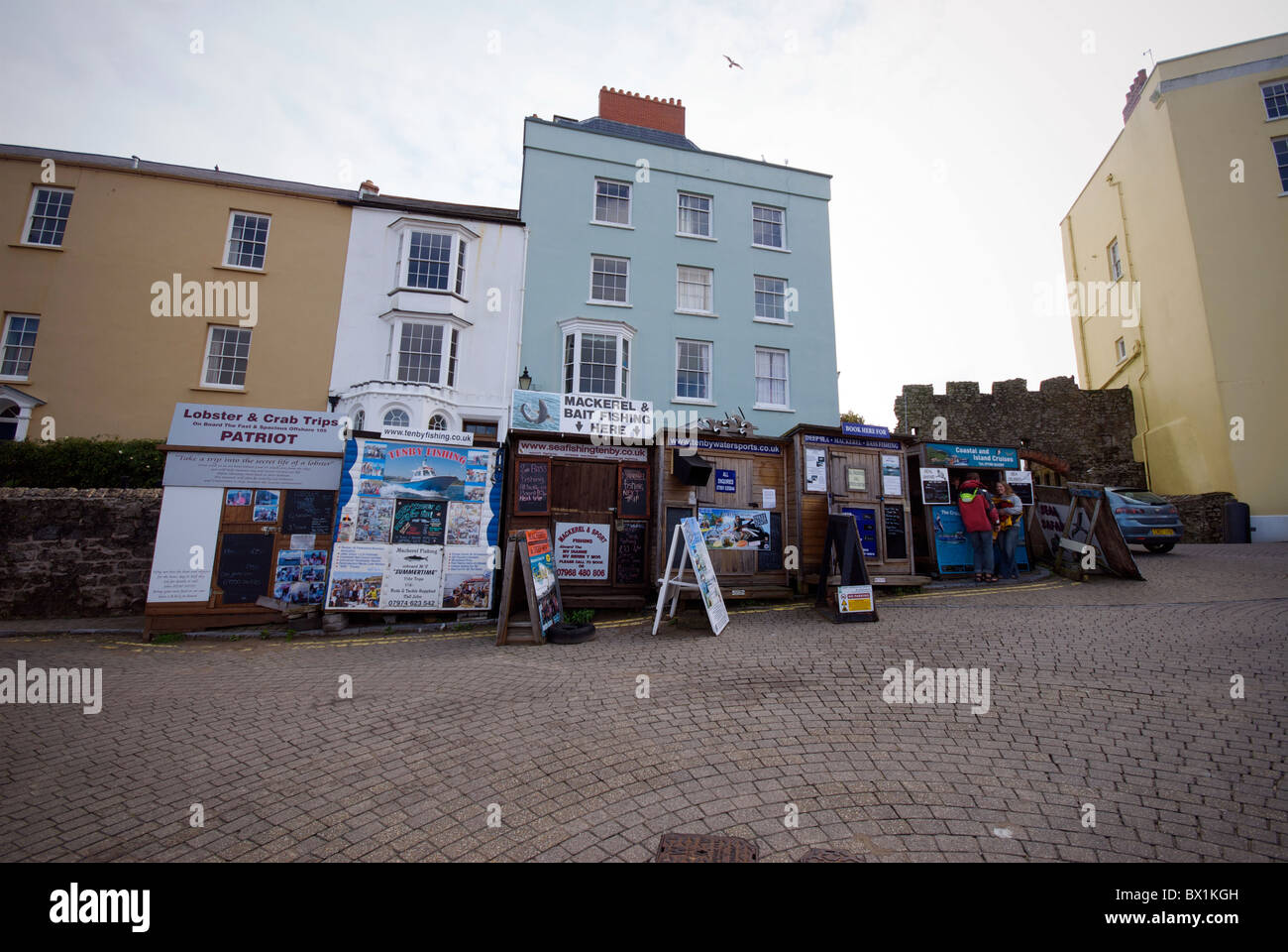 Tenby Town Center Pembrokeshire Wales UK Stock Photo Alamy