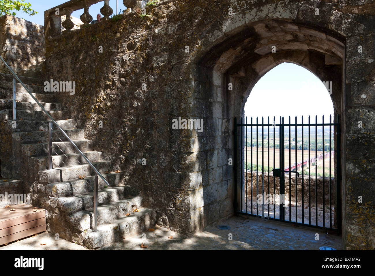 The Porta do Sol Gate in Portas do Sol Garden. Santarém, Portugal. Stock Photo