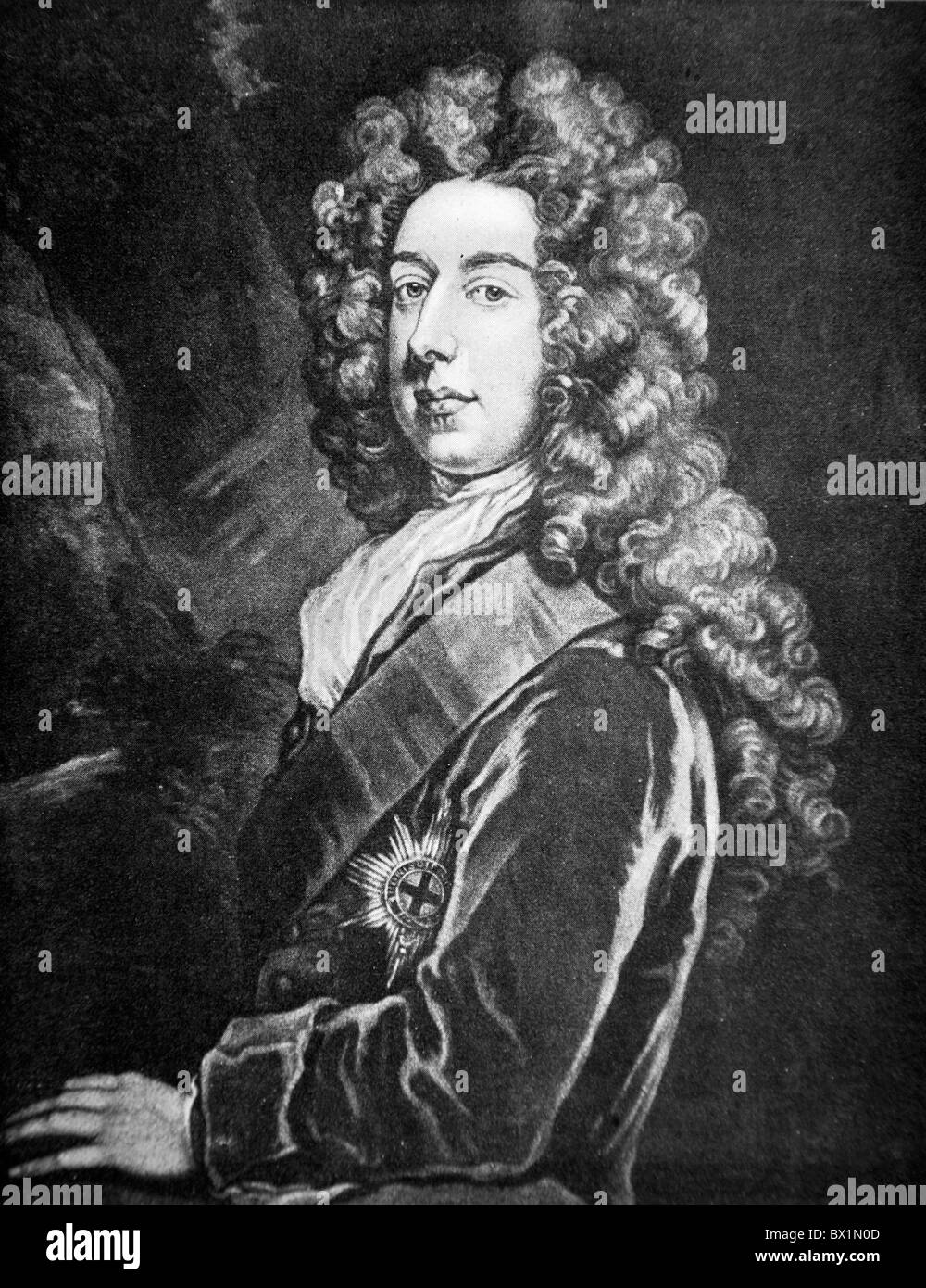 Portrait circa 1722 - 1727 of Spencer Compton, Earl of Wilmington, Prime Minister of Great Britain Stock Photo