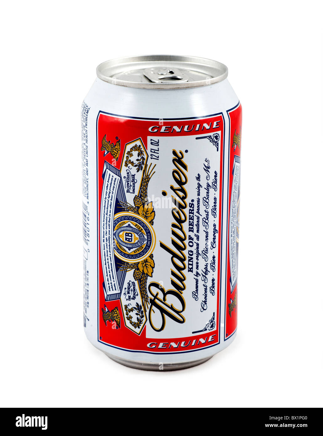 Can of Budweiser Beer, USA Stock Photo