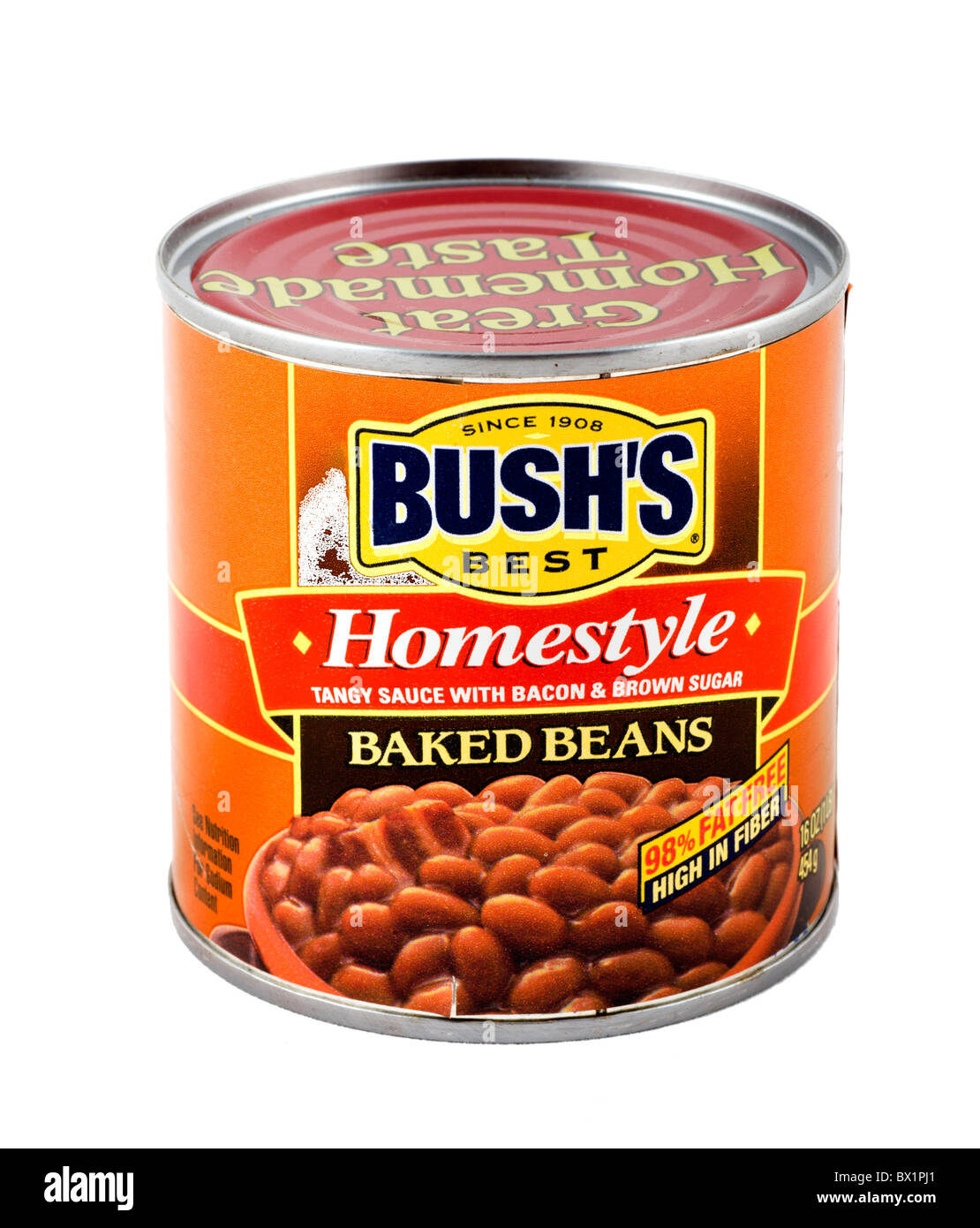 Can of Bush's Homestyle Baked Beans, USA Stock Photo
