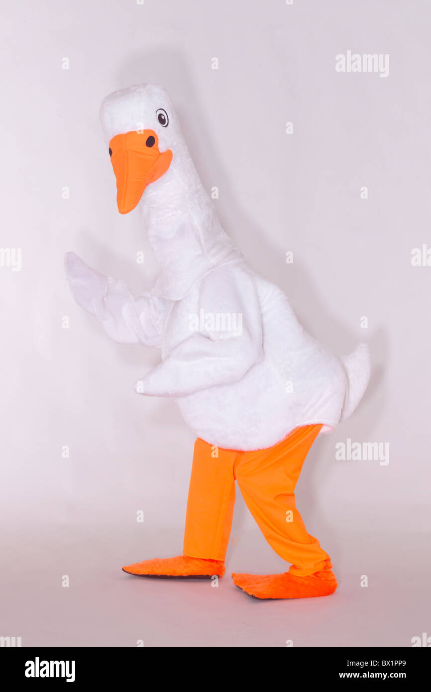 actors animal bird child theater children costume disguising entertainment  fun goose joke pantomime play Stock Photo - Alamy