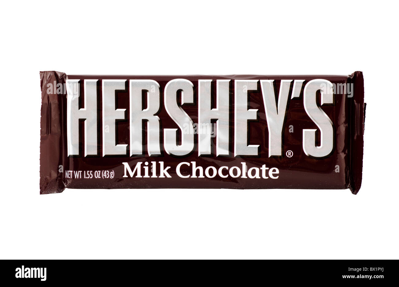 Bar of Hershey's Milk Chocolate, USA Stock Photo