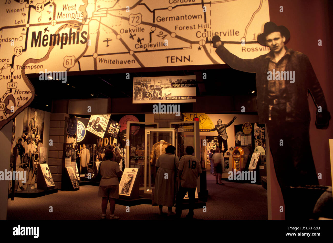 Soul museum exhibit history inside Memphis music no model release rock story Tennessee rock USA America Stock Photo