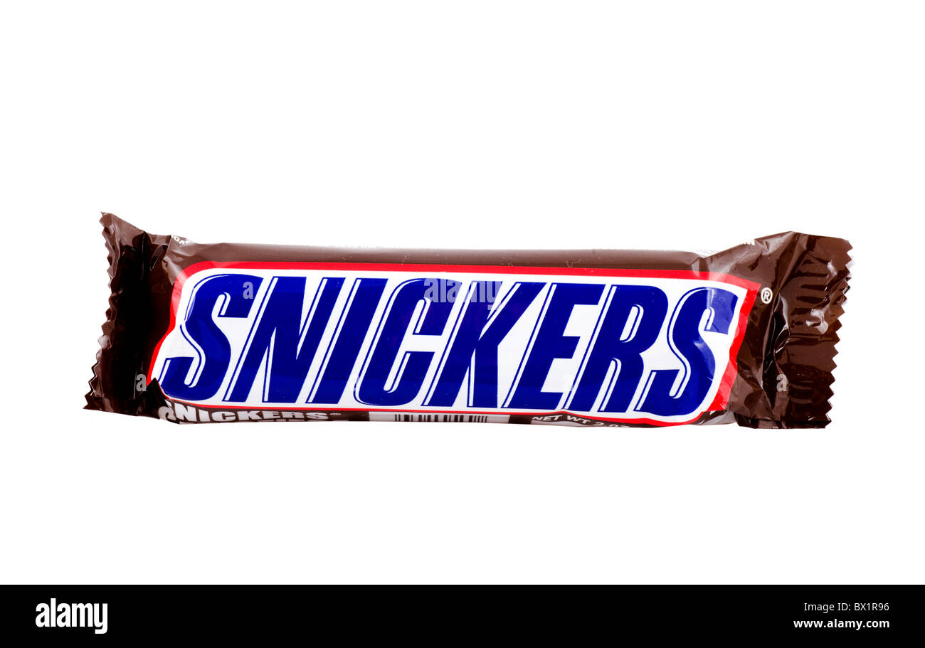 Bar of Snickers Chocolate, USA Stock Photo