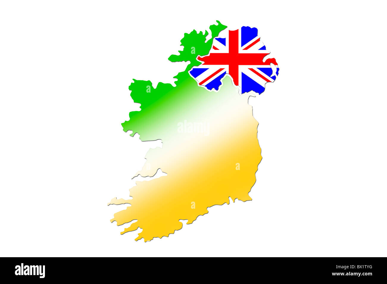 Map Of Ireland In National Colours Stock Photo Alamy Map Of Ireland In National Colours Stock Photo Alamy