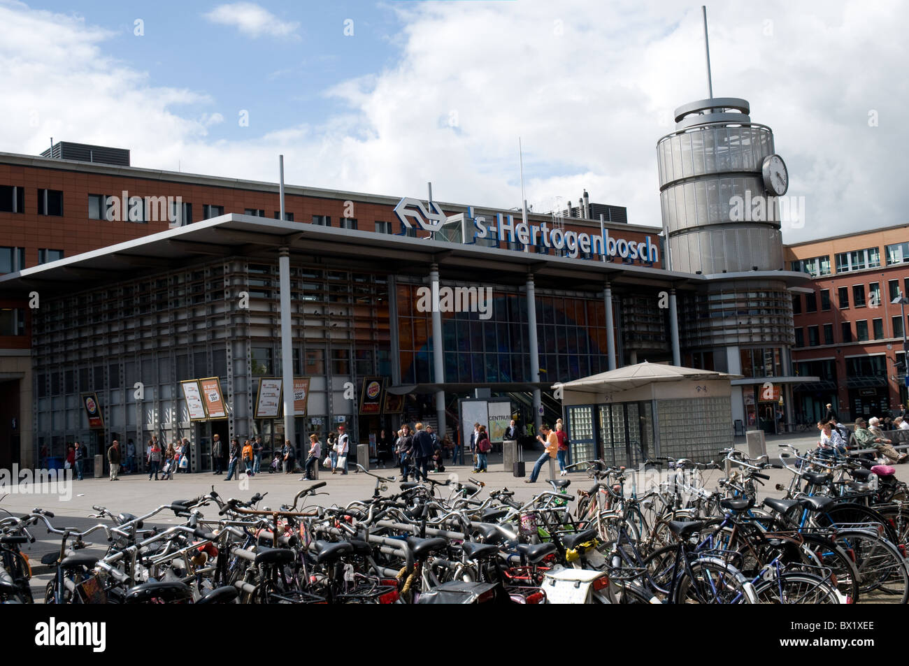 Hundreds of bicycles are parked in front of (Den Bosch), s-Hertogenbosch,  railway station in the Netherlands Stock Photo - Alamy