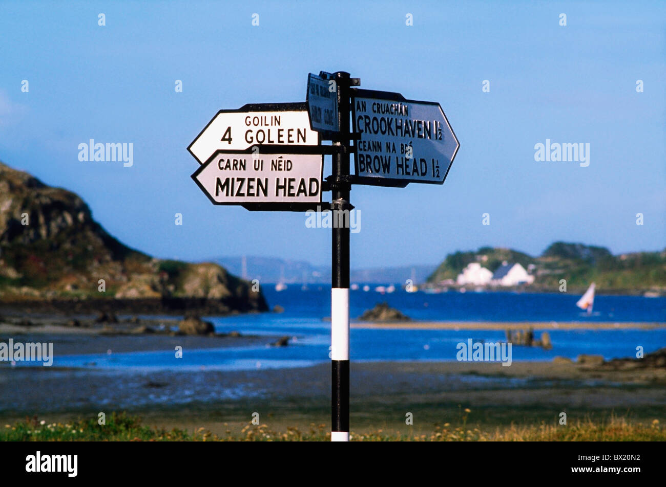 County Cork, Ireland, Directional Sign Stock Photo