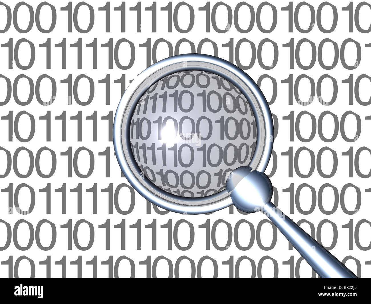 Inspecting binary Data / Code Stock Photo - Alamy