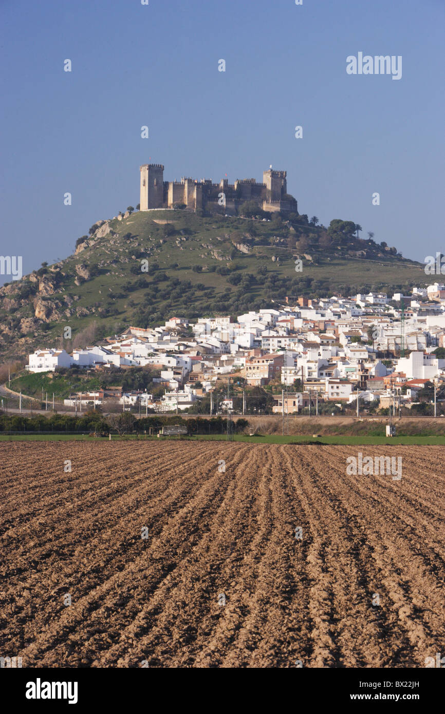 Spain Europe Andalusia Almodovar del Rio town city fortress view Stock Photo