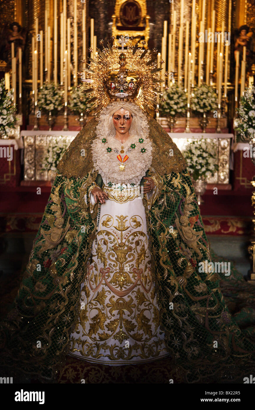 Spain Europe Andalusia Seville La Macarena Virgen Statue Religious Stock Photo Alamy